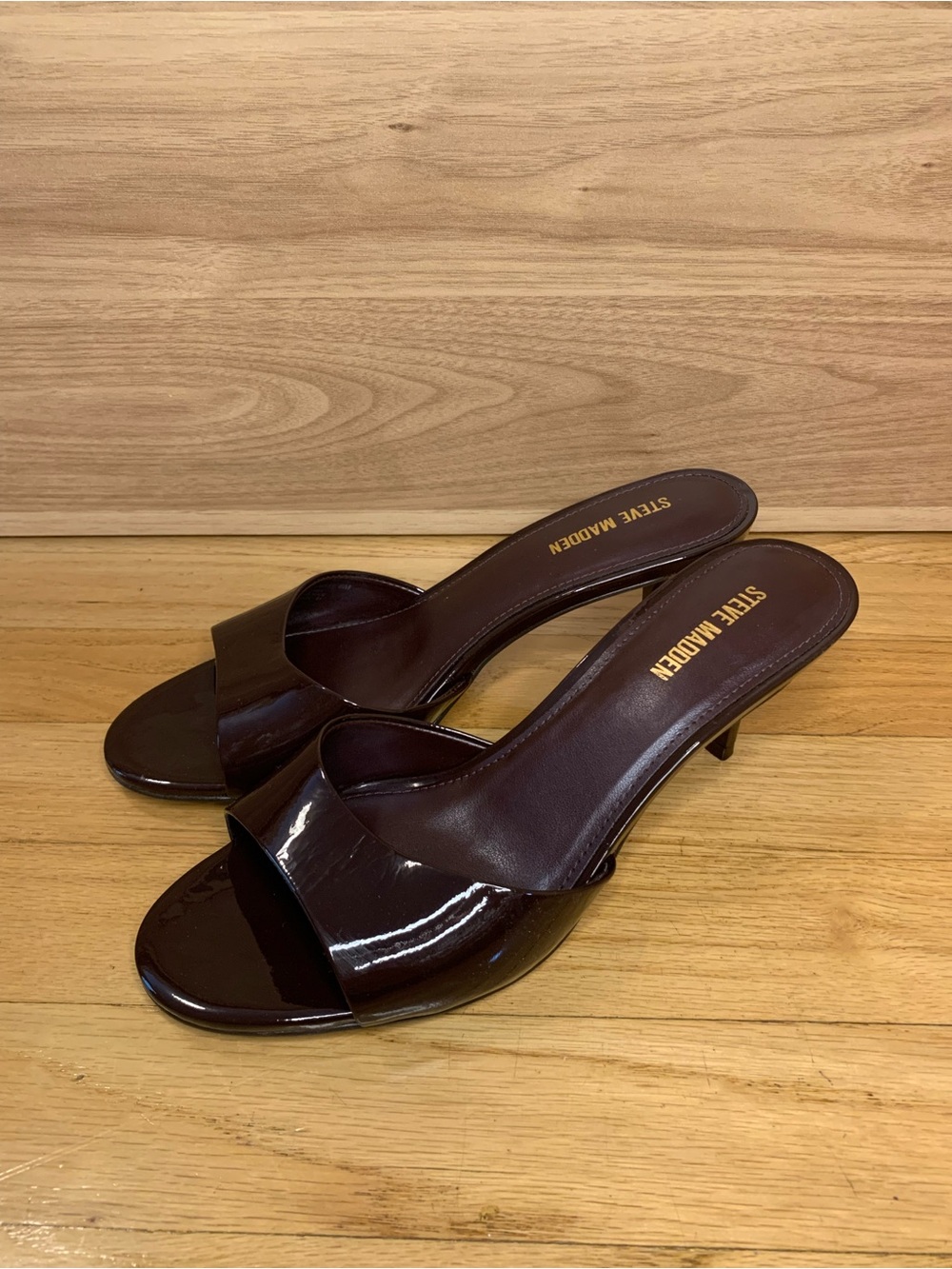 Steve Madden Kendrix Brown Leather Heeled Sandals - Size 8